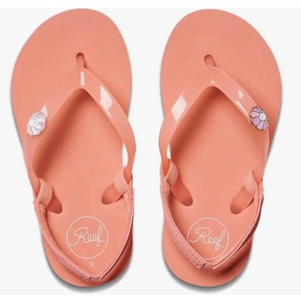 NWT REEF Toddler/Little Kid Charming Flip Flop, Super Lightweight with Backstrap